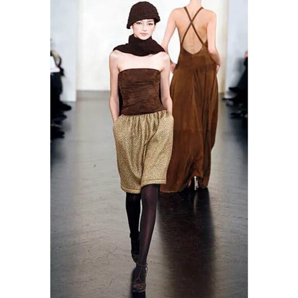 Ralph Lauren Collection Purple Label Vintage Suede Bustier Strapless Top Runway - Picture 13 of 14